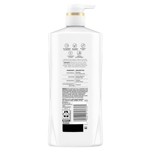 Pantene Shampoo & Conditioner Set, Classic Clean - Pro-V Nutrients for Dry, Color-Treated Hair, Healthy Looking Hair Every Wash, Antioxidant-Rich, 52.8 Oz Total + Miracle Rescue Shot (0.5 Oz)