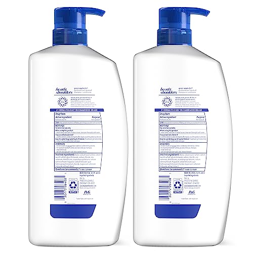 Head & Shoulders 2 in 1 Dandruff Shampoo and Conditioner Set, Scalp Care and Anti Dandruff Treatment, Green Apple Fresh Scent, Daily Moisturizing Treatment, Paraben Free, 32.1 Fl Oz Each, 2 Pack