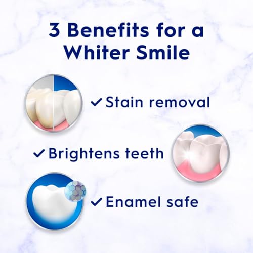 Crest 3D White Advanced Teeth Whitening Toothpaste, Radiant Mint, 3.3 oz, Pack of 2