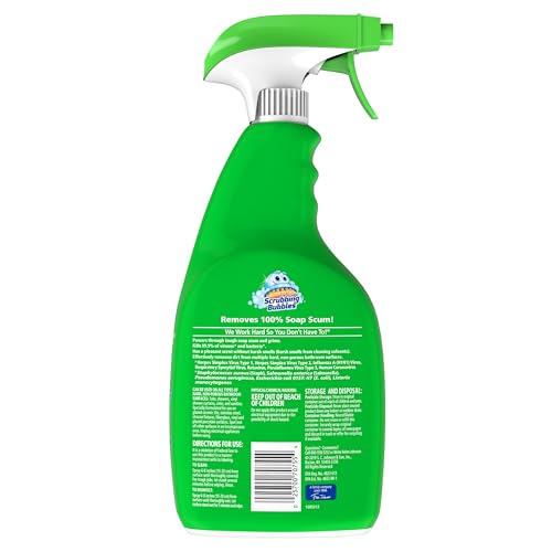 Scrubbing Bubbles Bathroom and Shower Cleaner Disinfectant Spray, Bathroom Grime Fighter, Citrus Scent, 32oz