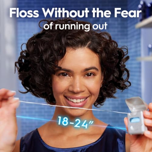 Oral-B Glide Dental Floss, Shred Resistant, Gentle on Gums, Natural Wax, Slides Smoothly, Deep Clean Cool Mint Flavor, 40 M, 3 Count