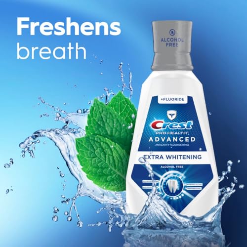 Crest Pro-Health Advanced Mouthwash, Alcohol Free, Extra Whitening, Energizing Mint Flavor, 946 mL (32 fl oz)