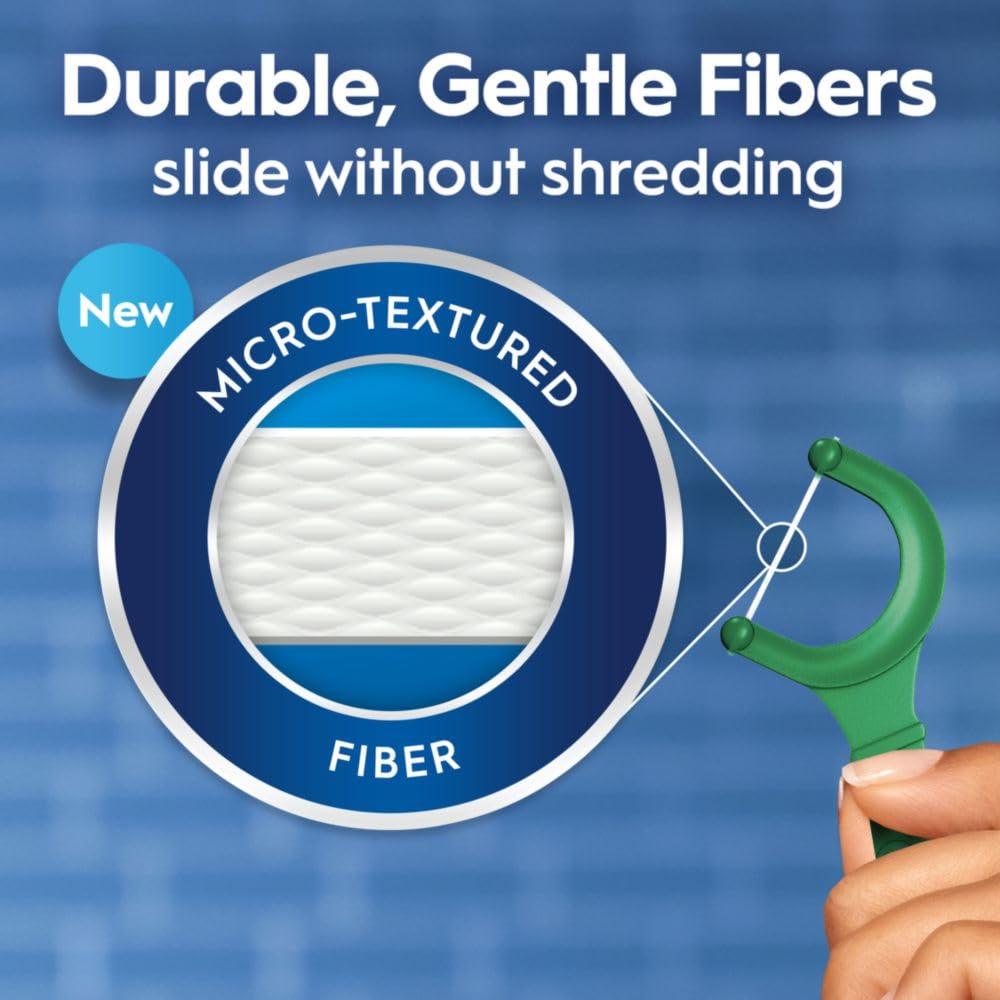 Oral-B Glide Mint Dental Floss Picks with Long Lasting Scope Flavor, 3 Pack of 75 Picks (225 Total)