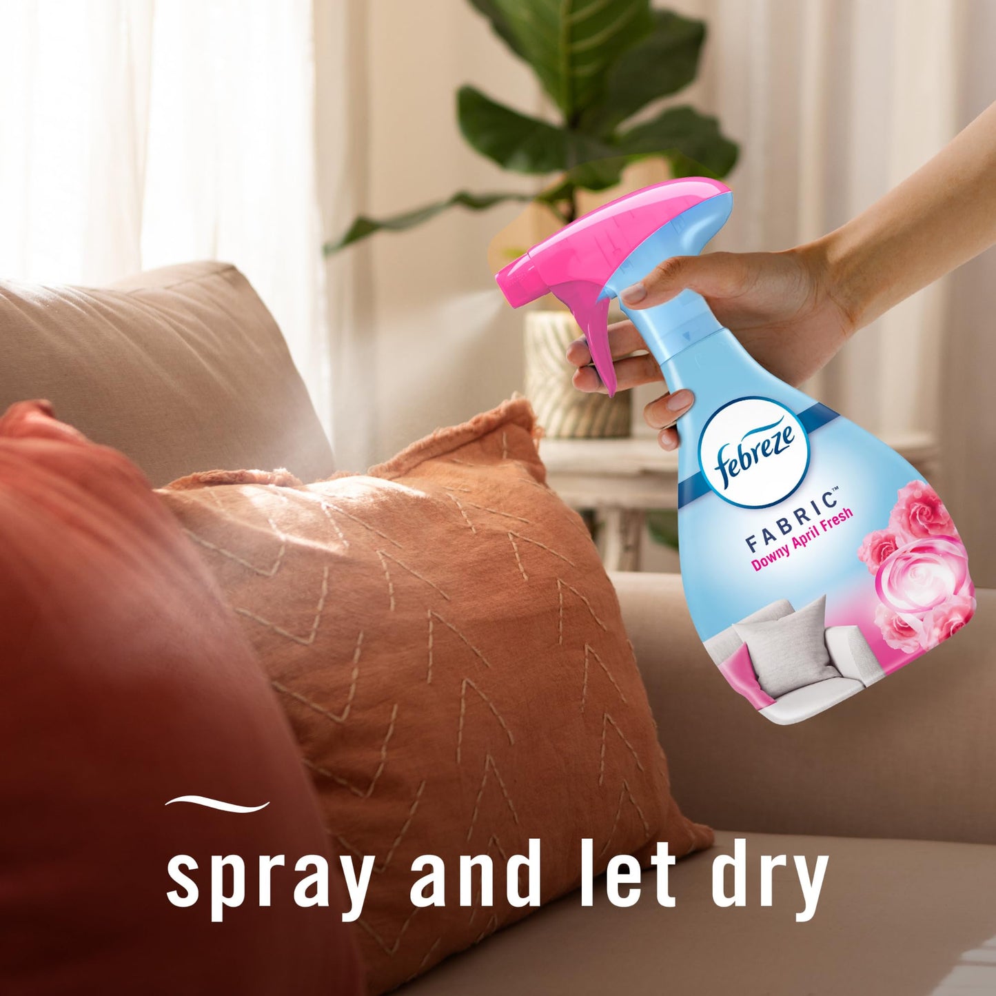 Febreze Odor-Fighting Fabric Refresher, Downy April Fresh, 16.9 fl oz, Pack of 2