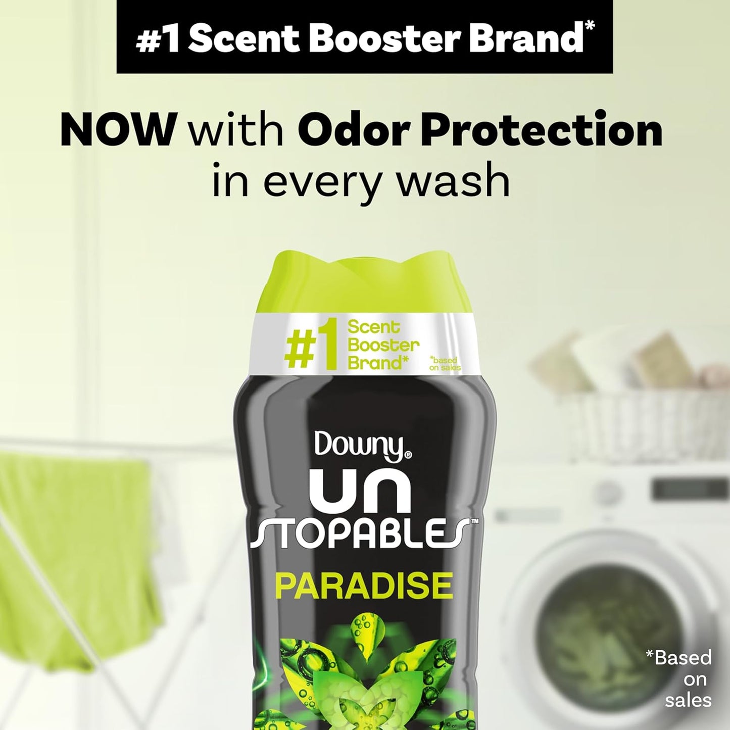 Downy Unstopables In-Wash Laundry Scent Booster Beads, Paradise, 30.1 oz