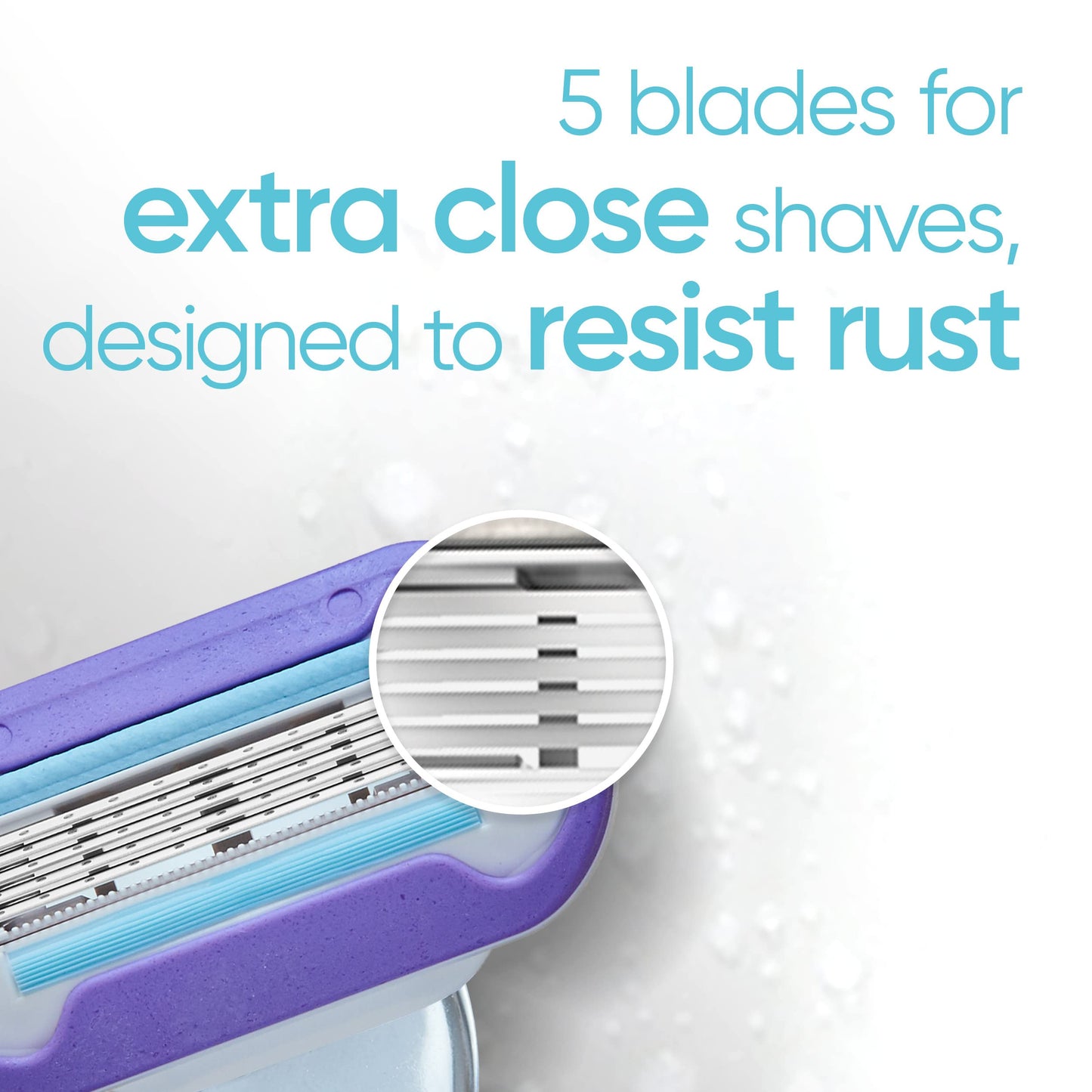 Gillette Venus Deluxe Smooth Swirl Womens Razor Blade Refills, 6 Count, Moisture Ribbon to Protect Against Irritation
