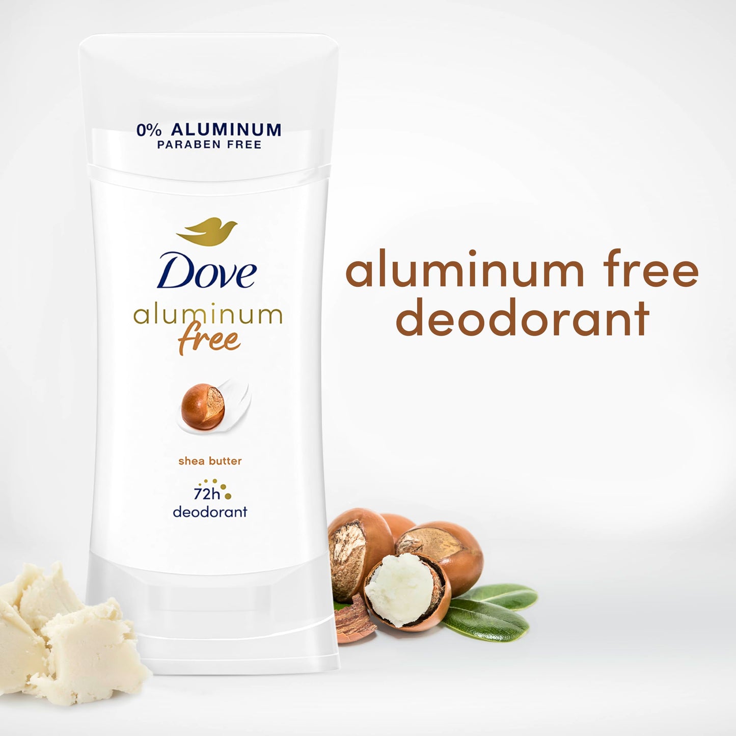Dove Aluminum Free Deodorant for Women 3 Count Shea Butter 72 hour odor protection 2.6 oz