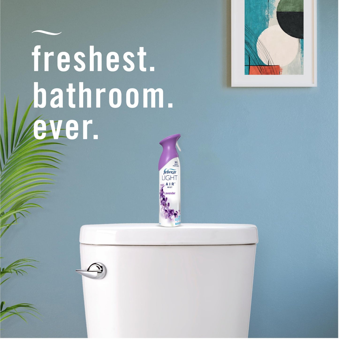 Febreze Air Mist Air Freshener Spray, Odor-Fighting Room Spray, Air Fresheners for Home and Bathroom and Kitchen, Aerosol Can, Light Lavender Scent, 8.8oz, 2 Count