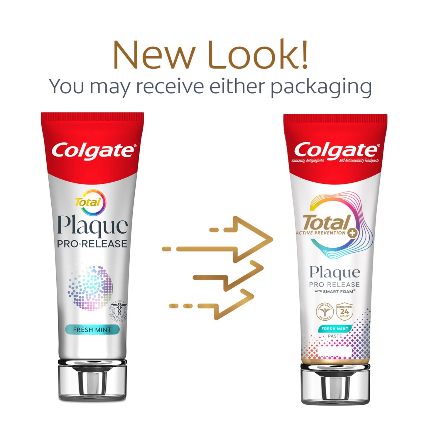 Colgate Total Plaque Pro Release Fresh Mint Toothpaste, 1 Pack, 3.0 Oz Tube