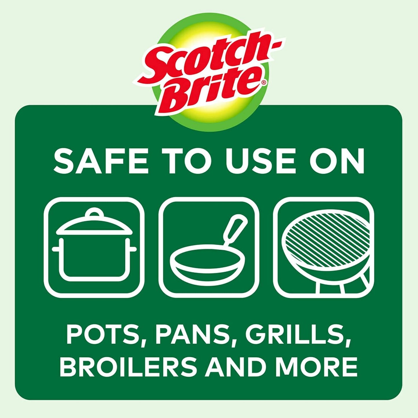 Scotch-Brite Stainless Steel Scrubber, Dish Scrubbers for Cleaning Kitchen and Household, Dishes, 3