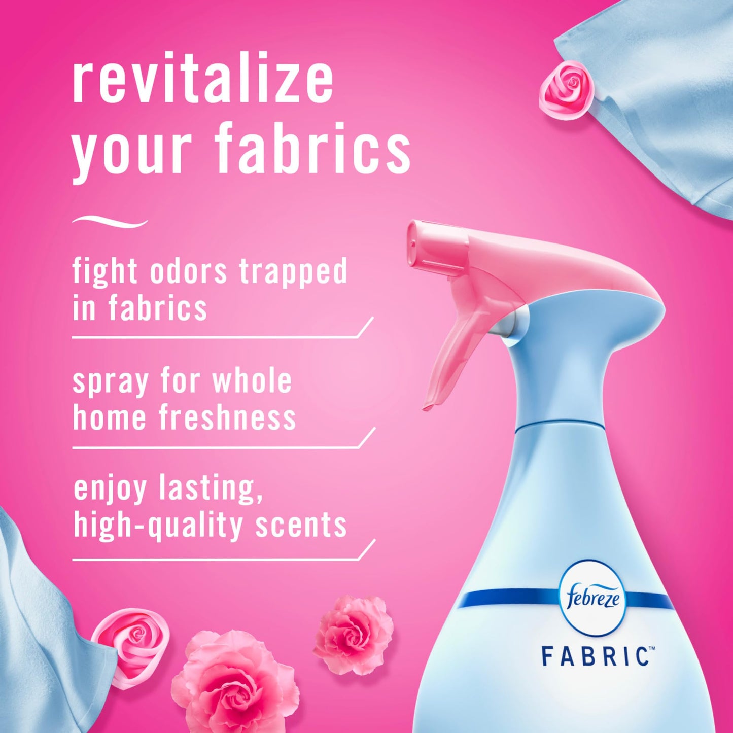 Febreze Odor-Fighting Fabric Refresher, Downy April Fresh, 16.9 fl oz, Pack of 2
