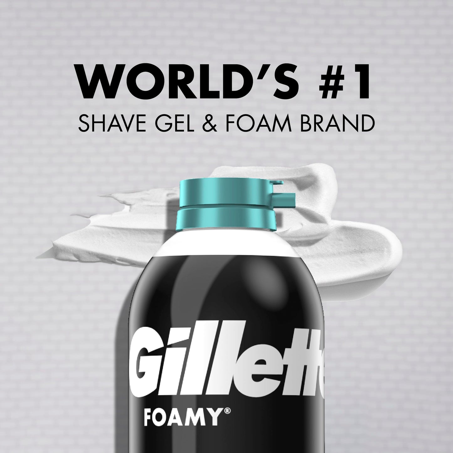 Gillette Foamy Shaving Cream, Sensitive Skin, 11 Ounce (Pack of 12)
