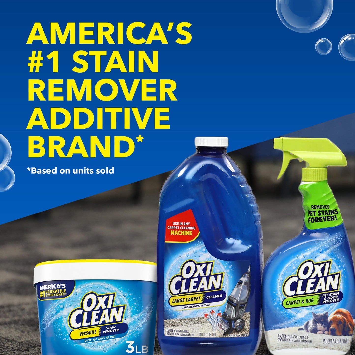 OxiClean Large Carpet Cleaner Liquid Solution for Steam Cleaning Machines, 64 fl oz