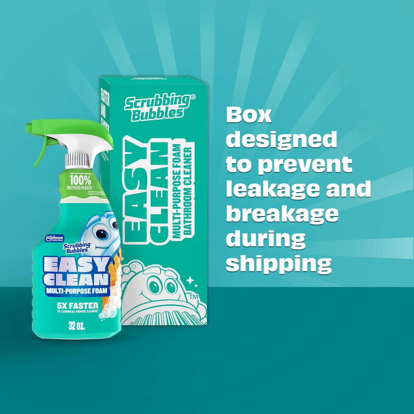 Scrubbing Bubbles Easy Clean Foaming Multipurpose Bathroom Cleaner Spray, Bottle Made from 100% Recyled Plastic, 32 Ounce Spray