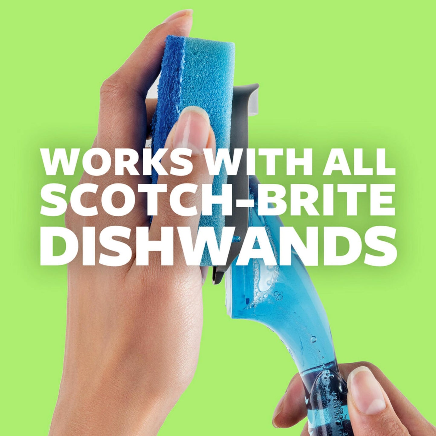 Scotch-Brite Non-Scratch Dishwand Refills, Fits All Scotch-Brite Dishwands, 3 Count (Pack of 7), 21 Refills