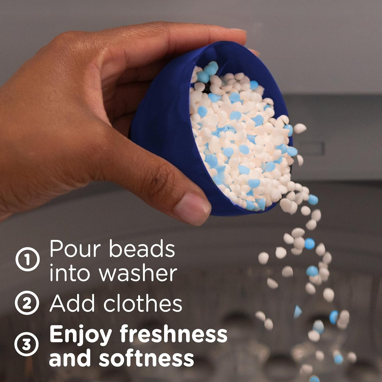 Downy Comfy Cozy In-Wash Laundry Scent Booster Beads, Meadow Rain Scent, 25.6 oz, Softness and Freshness