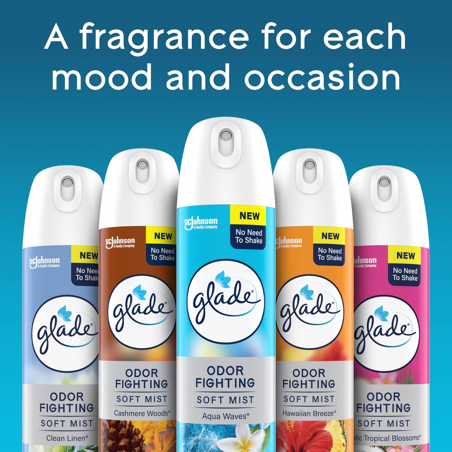 Glade Air Freshener Room Spray, Exotic Tropical Blossoms Scent, Odor Fighting to Deliver Long Lasting Freshness, 8 Oz, 6 Count