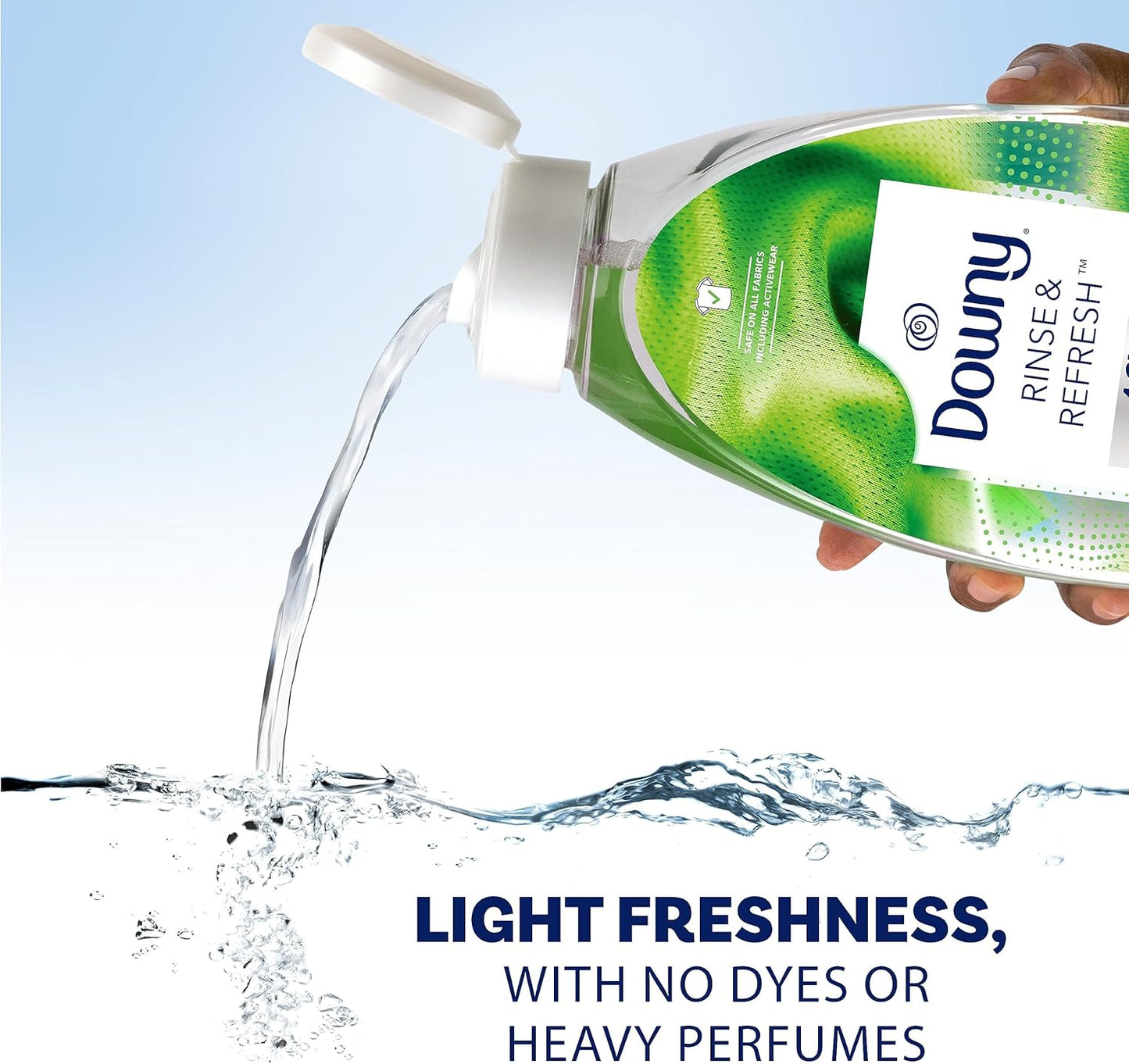 Downy RINSE & REFRESH Laundry Odor Remover and Fabric Softener for Activewear, Active Fresh Scent, 48 oz