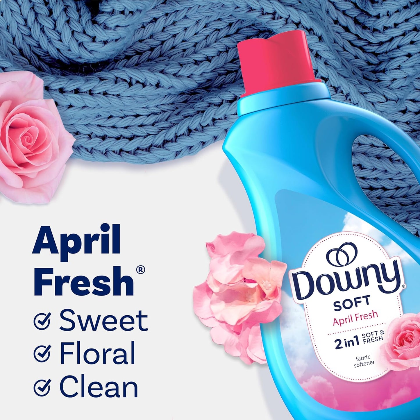 Downy Fabric Softener Liquid, April Fresh Scent, 111 fl oz, 150 Loads