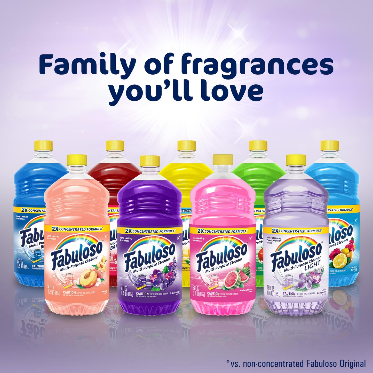 Fabuloso Multi-Purpose Cleaner & Floor Cleaner, 2X Concentrated, Lavender Scent, 56 fluid ounces