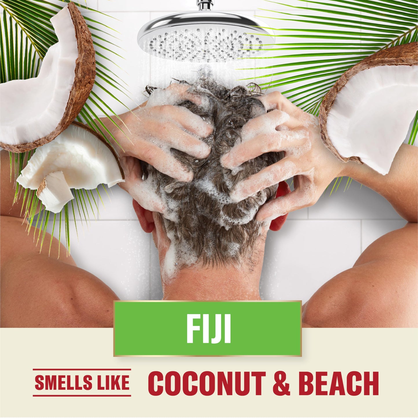 Old Spice Fiji 2-in-1 Shampoo and Conditioner Set for Men, Coconut & Tropical Wood Scent, Get Up To 80% Fuller-Looking Hair, Barbershop Quality, Fresh & Clean Hair, 21.9 Fl Oz Each, 2 Pack