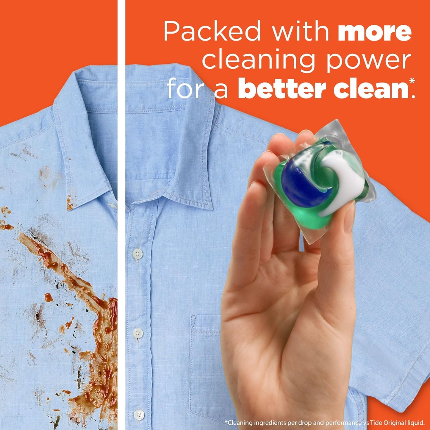 Tide PODS Liquid Laundry Detergent Soap Pacs HE Compatible 76 Count Powerful 3-in-1 Clean in one Step Clean Breeze Scent