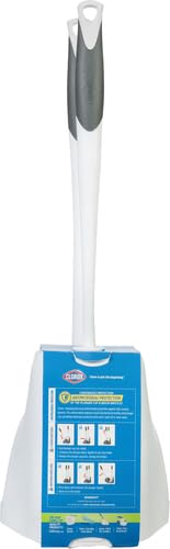 Clorox Toilet Bowl Brush & Plunger Combo Set with Storage Caddy - Toilet Plunger for Bathroom, Bathroom Organizers & Storage, Bathroom Accessories, Toilet Unclogger, Long Handled Toilet Brush