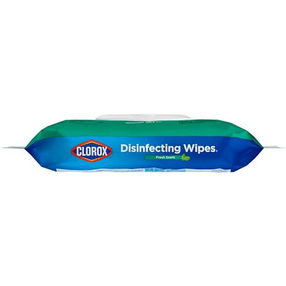 Clorox Disinfecting Wipes, Bleach Free, Household Essentials, Fresh Scent, Moisture Seal Lid, 75 Cleaning Wipes, Pack of 3 (New Packaging)