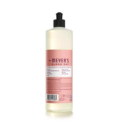 MRS. MEYER'S CLEAN DAY Liquid Dish Soap, Biodegradable Formula, Limited Edition Rose, 16 fl. oz - Pack of 3