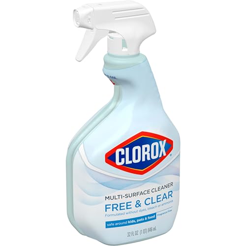 Clorox Free & Clear Multi Surface Cleaner, Spray Bottle, Fragrance Free, 32 Fluid Ounces, Pack of 3