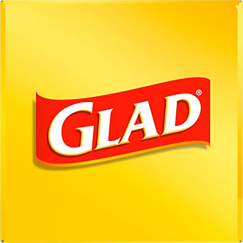 Glad Trash Bags, Medium Drawstring Garbage Bags, 8 Gallon, White, Fragrance Free, 80 Count, Pack May Vary