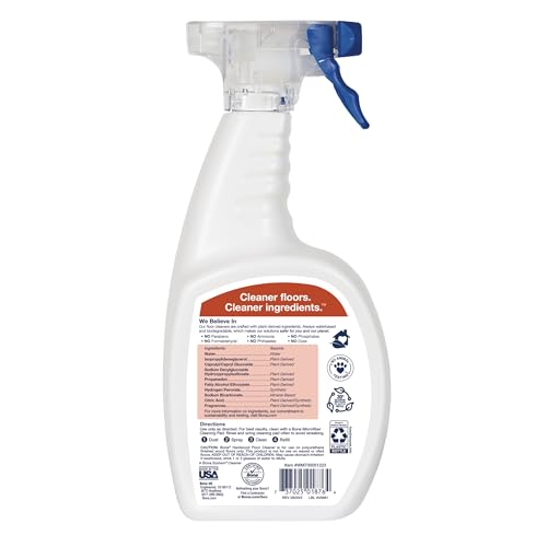 Bona Hardwood Floor Cleaner Spray - 32 fl oz - Cedar Wood Scent - Refillable - Residue-Free Floor Cleaning Solution for Wood Floors