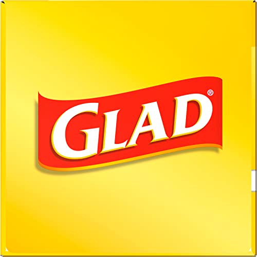 Glad Trash Bags, Medium Drawstring Garbage Bags, 8 Gallon, White, Fragrance Free, 80 Count, Pack May Vary