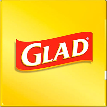 Glad Trash Bags, Medium Drawstring Garbage Bags, 8 Gallon, White, Fragrance Free, 80 Count, Pack May Vary
