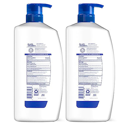 Head & Shoulders 2 in 1 Dandruff Shampoo and Conditioner Set, Scalp Care and Anti Dandruff Treatment, Green Apple Fresh Scent, Daily Moisturizing Treatment, Paraben Free, 32.1 Fl Oz Each, 2 Pack