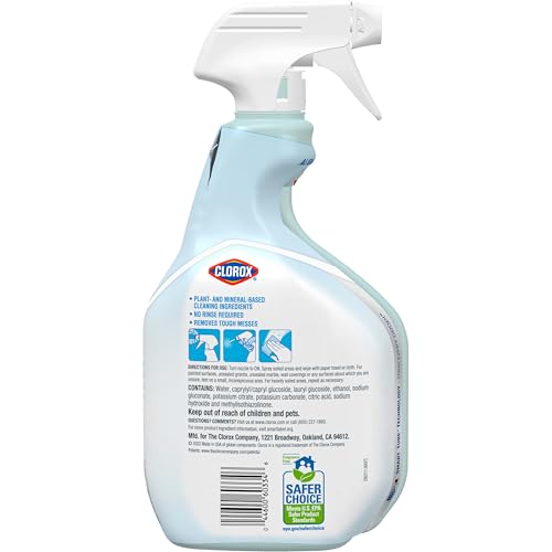 Clorox Free & Clear Multi Surface Cleaner, Spray Bottle, Fragrance Free, 32 Fluid Ounces, Pack of 3