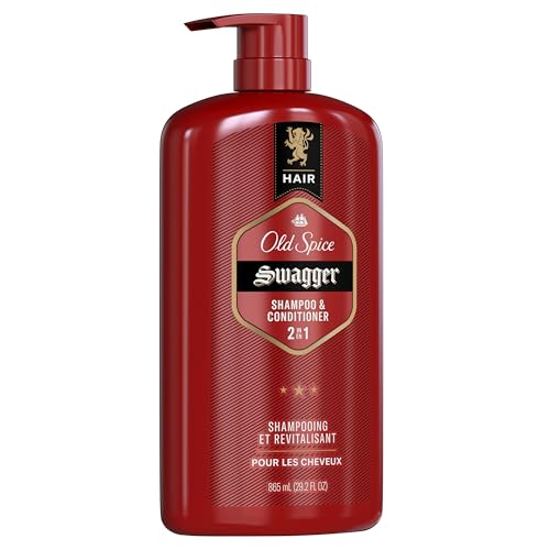 Old Spice Swagger 2-in-1 Shampoo and Conditioner Set for Men, Cedarwood Lime Scent, Get Up To 80% Fuller-Looking Hair, Barbershop Quality, 29.2 Fl Oz Each, 2 Pack