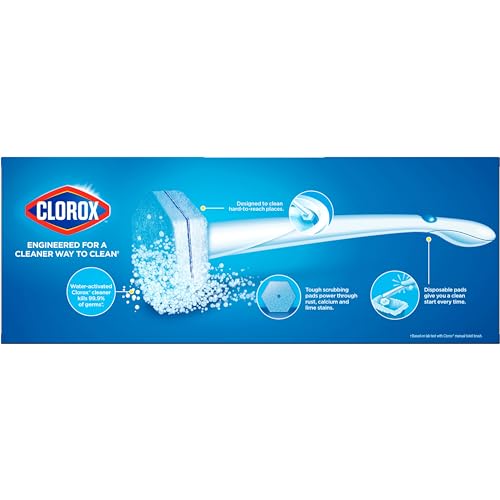 CLOROX ToiletWand Toilet Cleaning Refills, Disinfecting Scrubbing Pads, 10 Count (Pack May Vary)
