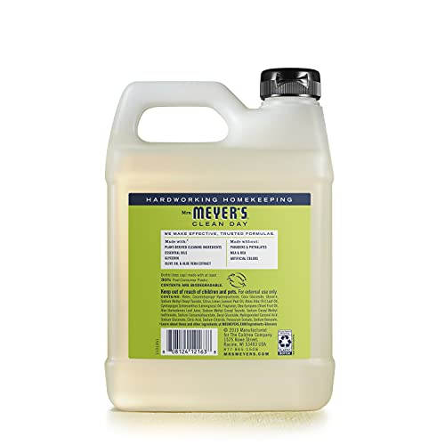 MRS. MEYER'S CLEAN DAY Liquid Hand Soap Refill, Cruelty Free and Biodegradable Formula, Lemon Verbena Scent, 33 oz