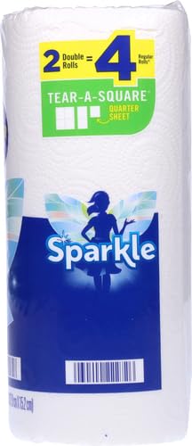 Sparkle® Tear-A-Square® Paper Towels, 2 Double Rolls : 4 Regular Rolls, 2 Count (Pack of 2)