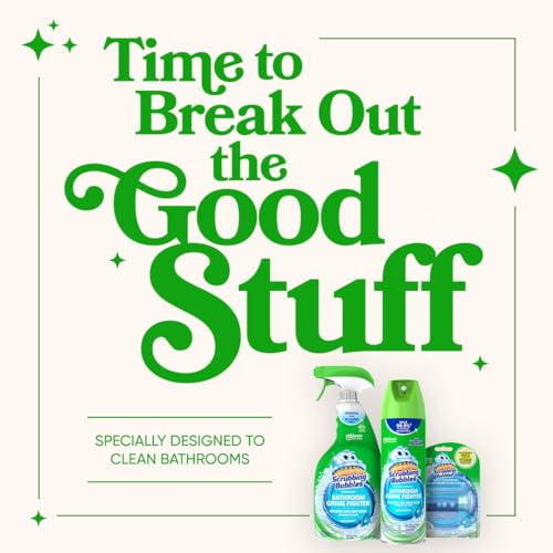 Scrubbing Bubbles Fresh Gel Toilet Bowl Cleaning Stamps, Helps Keep Toilet Clean and Helps Prevent Limescale & Rings, Rainshower Scent, 1 Dispenser with 24 Fresh Gel Stamps