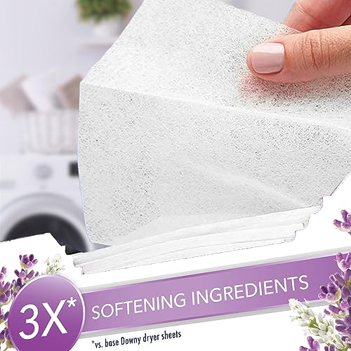 Downy Light Mega Dryer Sheets, Fabric Softener Dryer Sheets, White Lavender, 180 Count