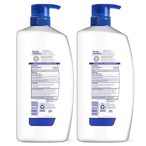 Head & Shoulders Anti-Dandruff 2 in 1 Shampoo and Conditioner, Full and Thick, 32.1 Fl. Oz (Pack of 2)