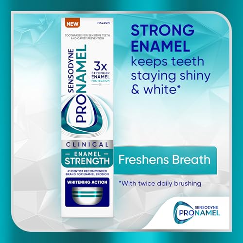 Sensodyne Pronamel Clinical Enamel Strengthening Toothpaste, Whitening Action, 3.4 oz (3 Pack)