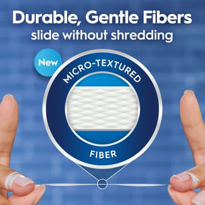 Oral-B Glide Dental Floss, Shred Resistant, Gentle on Gums, Natural Wax, Slides Smoothly, Deep Clean Cool Mint Flavor, 40 M, 3 Count