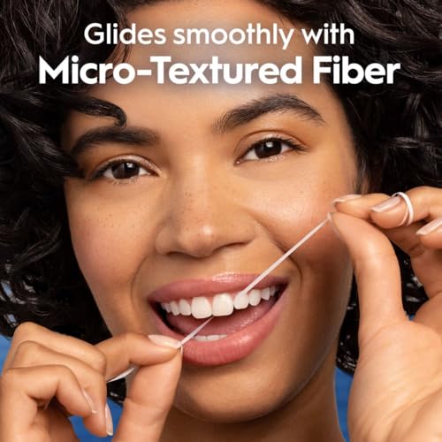 Oral-B Glide Dental Floss, Shred Resistant, Gentle on Gums, Natural Wax, Slides Smoothly, Deep Clean Cool Mint Flavor, 40 M, 3 Count