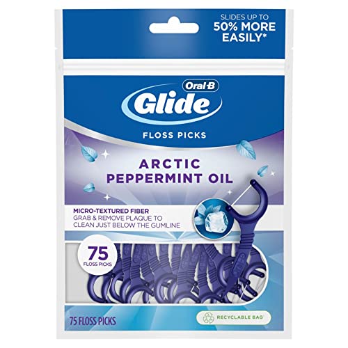 Oral-B Glide 3D White Floss Picks Radiant Mint 75 Count Package
