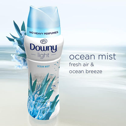 Downy Light In Wash Scent Booster Beads, Ocean Mist Scent, 24 oz, No Heavy Perfumes, Downy Scent Booster Beads, Unstoppable Laundry Beads, Odor Eliminator