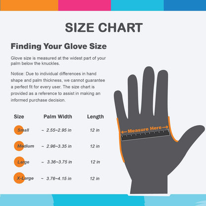 Rubber Kitchen Dishwashing Gloves - 4 Pairs Colorful Reusable Household Cleaning Gloves for Washing Dishes and Cleaning Tasks, Flexible Long-lasting and Non-Slip (Large, Blue+Pink+Yellow+Orange)