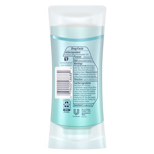 Degree Advanced Protection Antiperspirant Deodorant Vanilla & Jasmine for 72-Hour Sweat & Odor Control for Women, with Body Heat Activated Technology, 2.6 oz